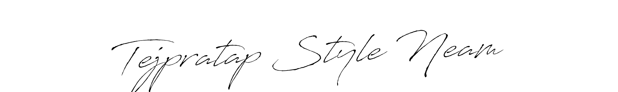 Make a beautiful signature design for name Tejpratap Style Neam. With this signature (Antro_Vectra) style, you can create a handwritten signature for free. Tejpratap Style Neam signature style 6 images and pictures png