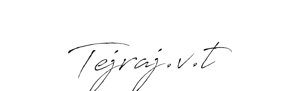 Make a beautiful signature design for name Tejraj.v.t. With this signature (Antro_Vectra) style, you can create a handwritten signature for free. Tejraj.v.t signature style 6 images and pictures png