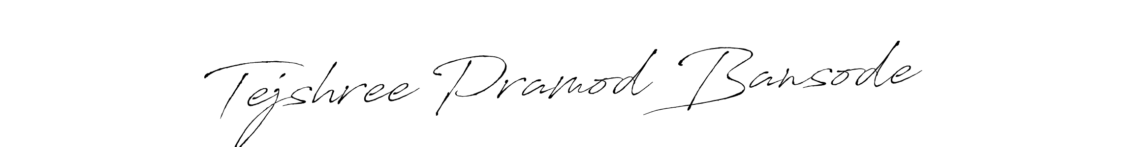 Create a beautiful signature design for name Tejshree Pramod Bansode. With this signature (Antro_Vectra) fonts, you can make a handwritten signature for free. Tejshree Pramod Bansode signature style 6 images and pictures png