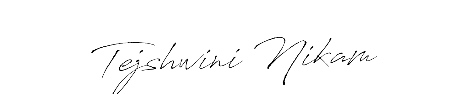 Create a beautiful signature design for name Tejshwini Nikam. With this signature (Antro_Vectra) fonts, you can make a handwritten signature for free. Tejshwini Nikam signature style 6 images and pictures png