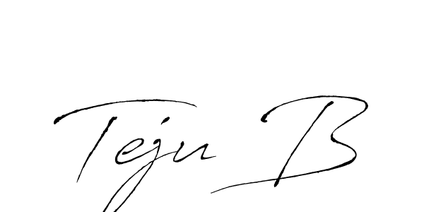 Make a beautiful signature design for name Teju B. With this signature (Antro_Vectra) style, you can create a handwritten signature for free. Teju B signature style 6 images and pictures png