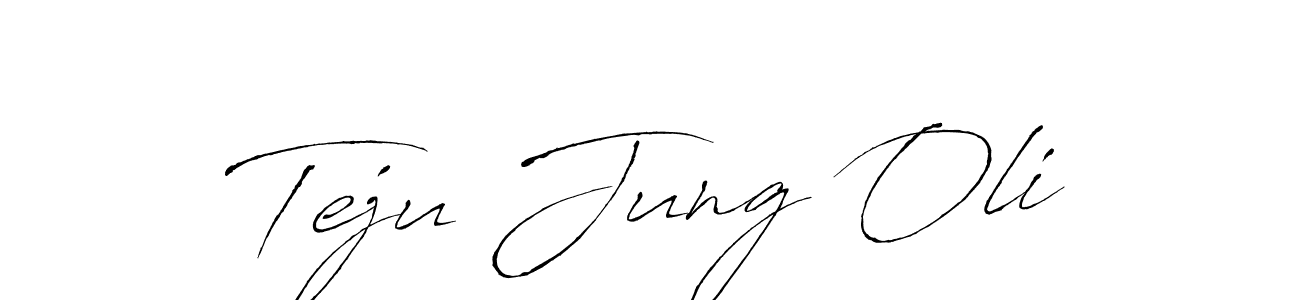 Design your own signature with our free online signature maker. With this signature software, you can create a handwritten (Antro_Vectra) signature for name Teju Jung Oli. Teju Jung Oli signature style 6 images and pictures png