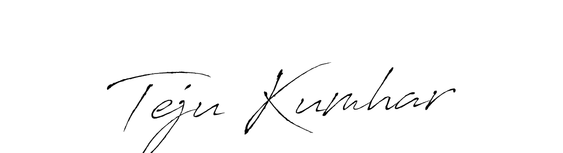 Design your own signature with our free online signature maker. With this signature software, you can create a handwritten (Antro_Vectra) signature for name Teju Kumhar. Teju Kumhar signature style 6 images and pictures png