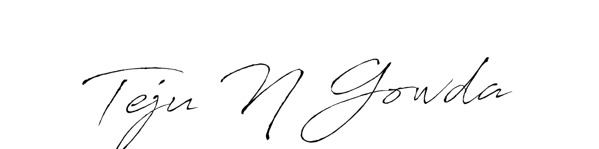 Make a beautiful signature design for name Teju N Gowda. Use this online signature maker to create a handwritten signature for free. Teju N Gowda signature style 6 images and pictures png