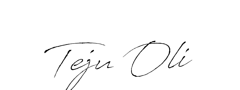 Design your own signature with our free online signature maker. With this signature software, you can create a handwritten (Antro_Vectra) signature for name Teju Oli. Teju Oli signature style 6 images and pictures png