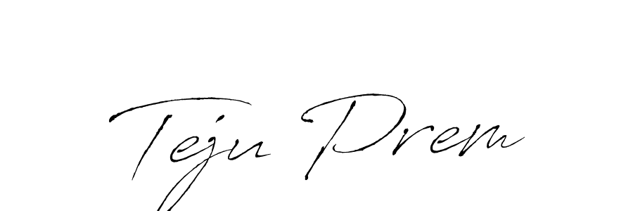 How to make Teju Prem name signature. Use Antro_Vectra style for creating short signs online. This is the latest handwritten sign. Teju Prem signature style 6 images and pictures png