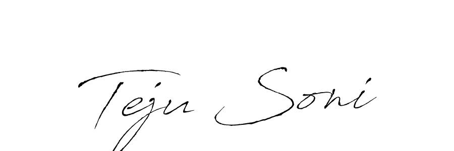 How to make Teju Soni signature? Antro_Vectra is a professional autograph style. Create handwritten signature for Teju Soni name. Teju Soni signature style 6 images and pictures png