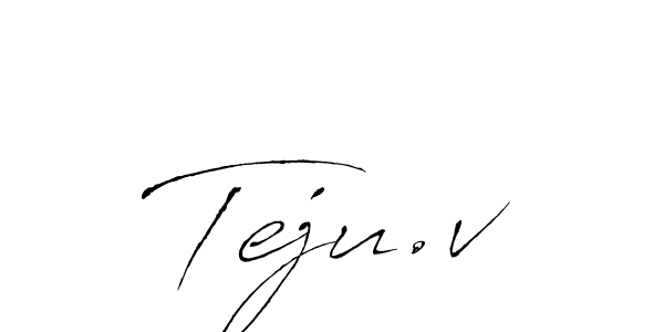 Design your own signature with our free online signature maker. With this signature software, you can create a handwritten (Antro_Vectra) signature for name Teju.v. Teju.v signature style 6 images and pictures png