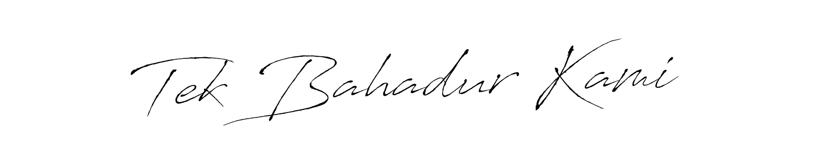 Also You can easily find your signature by using the search form. We will create Tek Bahadur Kami name handwritten signature images for you free of cost using Antro_Vectra sign style. Tek Bahadur Kami signature style 6 images and pictures png