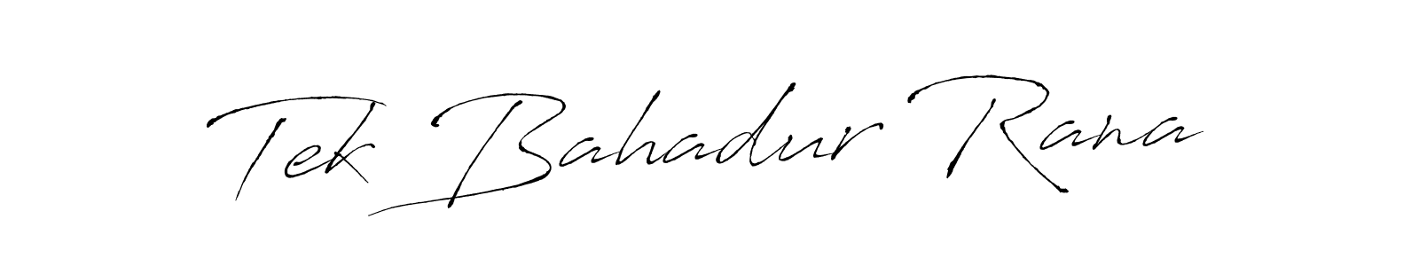 Antro_Vectra is a professional signature style that is perfect for those who want to add a touch of class to their signature. It is also a great choice for those who want to make their signature more unique. Get Tek Bahadur Rana name to fancy signature for free. Tek Bahadur Rana signature style 6 images and pictures png