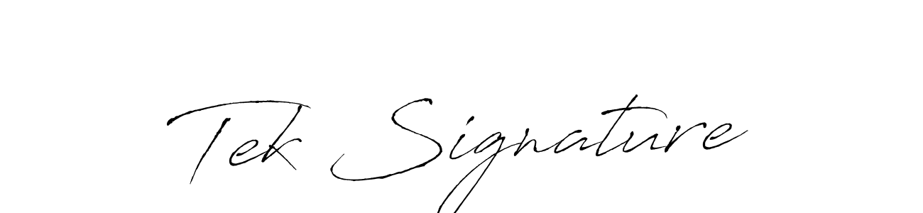 Make a beautiful signature design for name Tek Signature. With this signature (Antro_Vectra) style, you can create a handwritten signature for free. Tek Signature signature style 6 images and pictures png