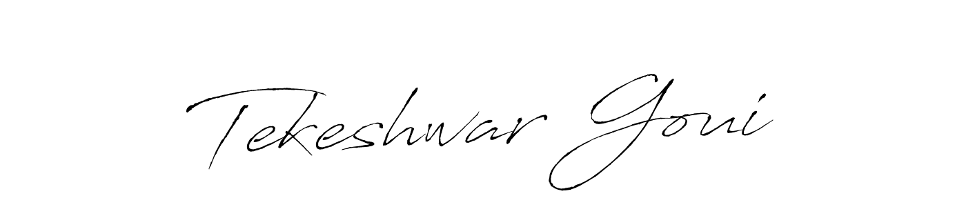 Make a beautiful signature design for name Tekeshwar Goui. With this signature (Antro_Vectra) style, you can create a handwritten signature for free. Tekeshwar Goui signature style 6 images and pictures png