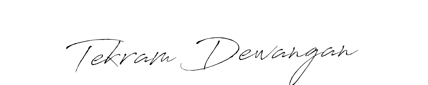 It looks lik you need a new signature style for name Tekram Dewangan. Design unique handwritten (Antro_Vectra) signature with our free signature maker in just a few clicks. Tekram Dewangan signature style 6 images and pictures png