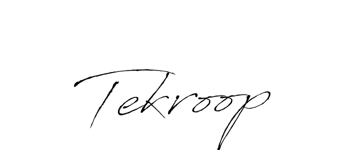 How to make Tekroop name signature. Use Antro_Vectra style for creating short signs online. This is the latest handwritten sign. Tekroop signature style 6 images and pictures png