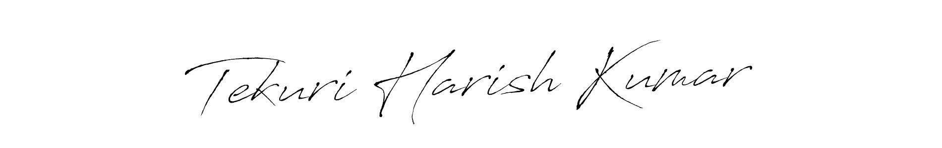 The best way (Antro_Vectra) to make a short signature is to pick only two or three words in your name. The name Tekuri Harish Kumar include a total of six letters. For converting this name. Tekuri Harish Kumar signature style 6 images and pictures png