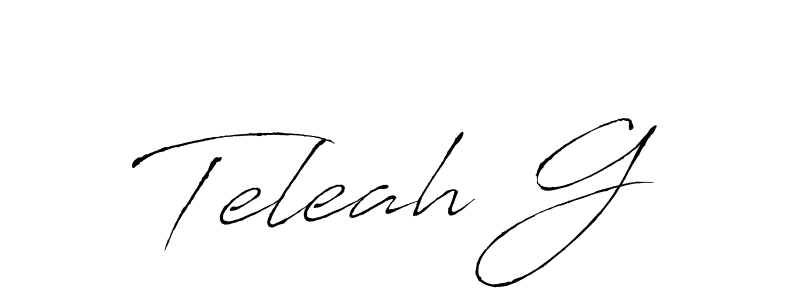 if you are searching for the best signature style for your name Teleah G. so please give up your signature search. here we have designed multiple signature styles  using Antro_Vectra. Teleah G signature style 6 images and pictures png