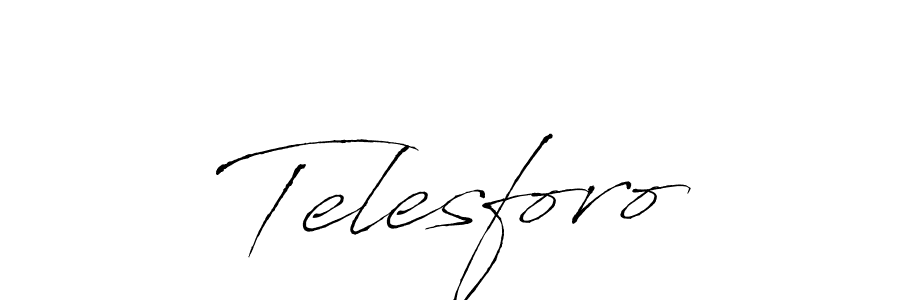 Make a beautiful signature design for name Telesforo. With this signature (Antro_Vectra) style, you can create a handwritten signature for free. Telesforo signature style 6 images and pictures png