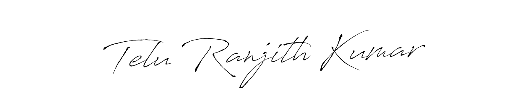 Use a signature maker to create a handwritten signature online. With this signature software, you can design (Antro_Vectra) your own signature for name Telu Ranjith Kumar. Telu Ranjith Kumar signature style 6 images and pictures png