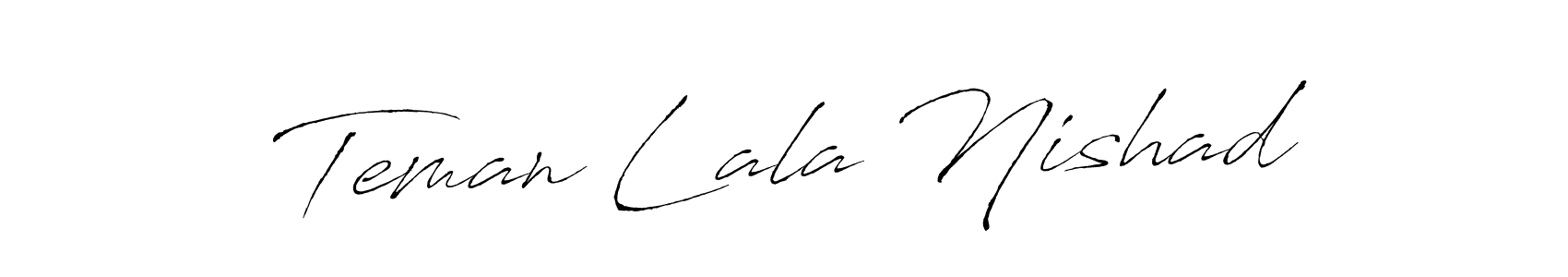 See photos of Teman Lala Nishad official signature by Spectra . Check more albums & portfolios. Read reviews & check more about Antro_Vectra font. Teman Lala Nishad signature style 6 images and pictures png
