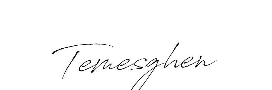 The best way (Antro_Vectra) to make a short signature is to pick only two or three words in your name. The name Temesghen include a total of six letters. For converting this name. Temesghen signature style 6 images and pictures png