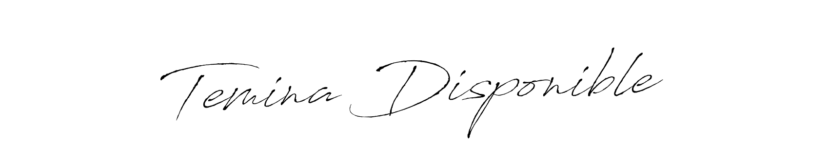 The best way (Antro_Vectra) to make a short signature is to pick only two or three words in your name. The name Temina Disponible include a total of six letters. For converting this name. Temina Disponible signature style 6 images and pictures png