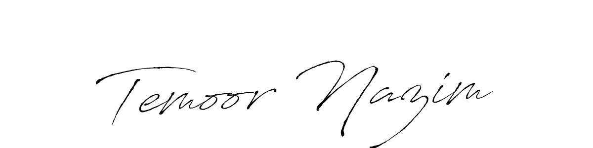 How to make Temoor Nazim signature? Antro_Vectra is a professional autograph style. Create handwritten signature for Temoor Nazim name. Temoor Nazim signature style 6 images and pictures png