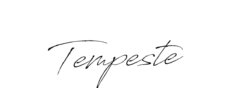 Use a signature maker to create a handwritten signature online. With this signature software, you can design (Antro_Vectra) your own signature for name Tempeste. Tempeste signature style 6 images and pictures png