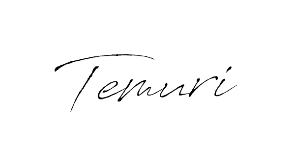 Design your own signature with our free online signature maker. With this signature software, you can create a handwritten (Antro_Vectra) signature for name Temuri. Temuri signature style 6 images and pictures png