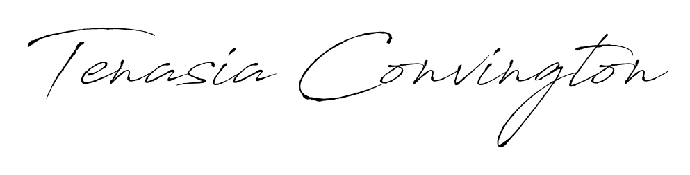 Create your official email sign-off with Tenasia Convington name in Antro_Vectra style. Crisp, clean, and perfectly legible across all screens. Tenasia Convington signature style 6 images and pictures png