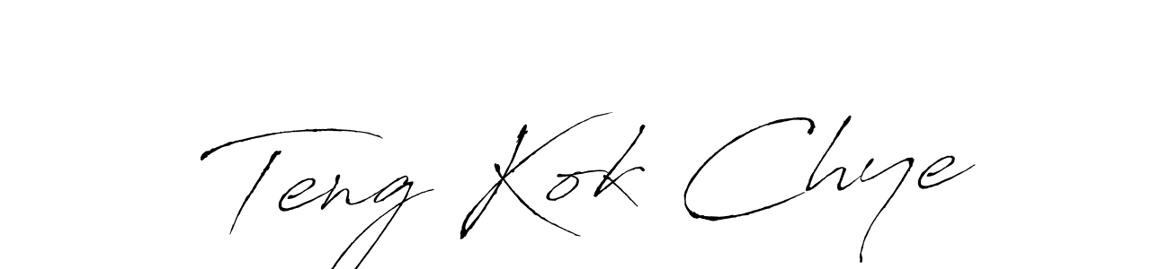 Design your own signature with our free online signature maker. With this signature software, you can create a handwritten (Antro_Vectra) signature for name Teng Kok Chye. Teng Kok Chye signature style 6 images and pictures png