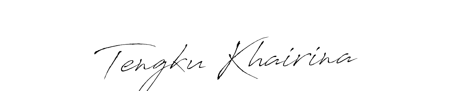 Create a beautiful signature design for name Tengku Khairina. With this signature (Antro_Vectra) fonts, you can make a handwritten signature for free. Tengku Khairina signature style 6 images and pictures png
