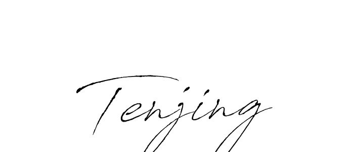 Tenjing stylish signature style. Best Handwritten Sign (Antro_Vectra) for my name. Handwritten Signature Collection Ideas for my name Tenjing. Tenjing signature style 6 images and pictures png