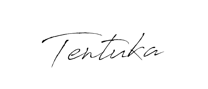 The best way (Antro_Vectra) to make a short signature is to pick only two or three words in your name. The name Tentuka include a total of six letters. For converting this name. Tentuka signature style 6 images and pictures png