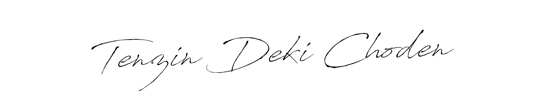 How to make Tenzin Deki Choden name signature. Use Antro_Vectra style for creating short signs online. This is the latest handwritten sign. Tenzin Deki Choden signature style 6 images and pictures png