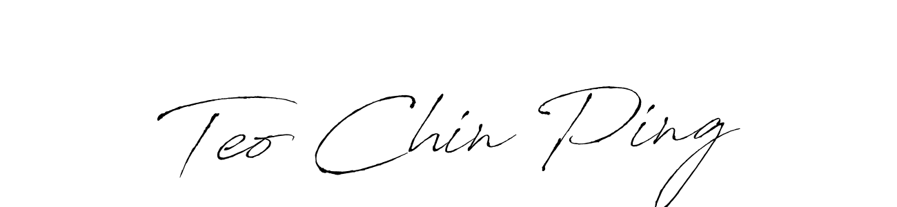 Antro_Vectra is a professional signature style that is perfect for those who want to add a touch of class to their signature. It is also a great choice for those who want to make their signature more unique. Get Teo Chin Ping name to fancy signature for free. Teo Chin Ping signature style 6 images and pictures png