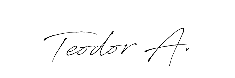 You should practise on your own different ways (Antro_Vectra) to write your name (Teodor A.) in signature. don't let someone else do it for you. Teodor A. signature style 6 images and pictures png