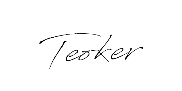Also we have Teoker name is the best signature style. Create professional handwritten signature collection using Antro_Vectra autograph style. Teoker signature style 6 images and pictures png