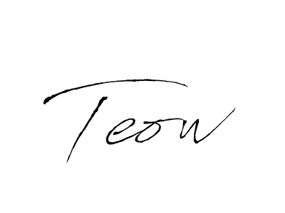 How to make Teow name signature. Use Antro_Vectra style for creating short signs online. This is the latest handwritten sign. Teow signature style 6 images and pictures png