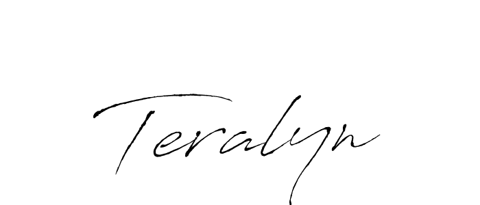 The best way (Antro_Vectra) to make a short signature is to pick only two or three words in your name. The name Teralyn include a total of six letters. For converting this name. Teralyn signature style 6 images and pictures png