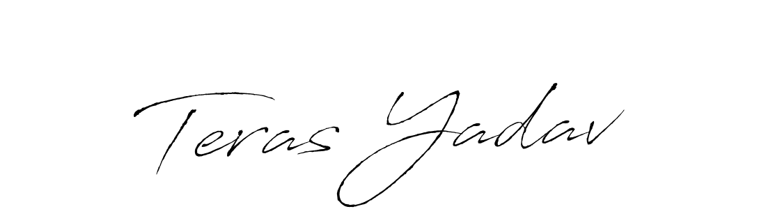 Design your own signature with our free online signature maker. With this signature software, you can create a handwritten (Antro_Vectra) signature for name Teras Yadav. Teras Yadav signature style 6 images and pictures png