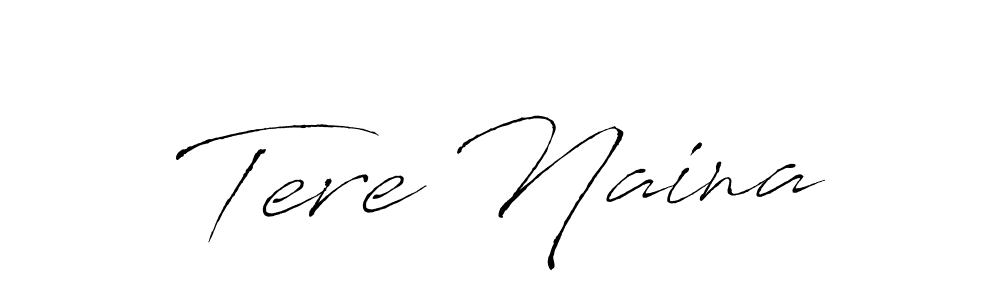 Similarly Antro_Vectra is the best handwritten signature design. Signature creator online .You can use it as an online autograph creator for name Tere Naina. Tere Naina signature style 6 images and pictures png