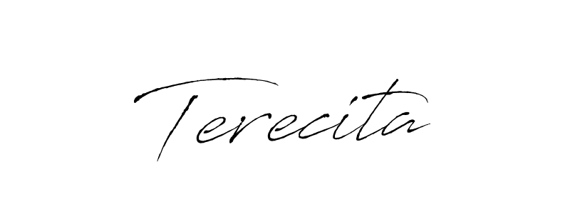 Design your own signature with our free online signature maker. With this signature software, you can create a handwritten (Antro_Vectra) signature for name Terecita. Terecita signature style 6 images and pictures png