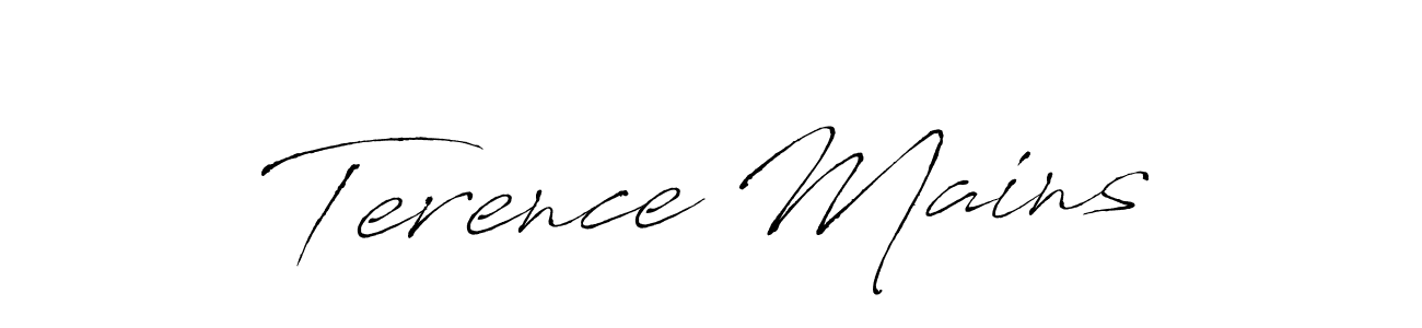 Terence Mains stylish signature style. Best Handwritten Sign (Antro_Vectra) for my name. Handwritten Signature Collection Ideas for my name Terence Mains. Terence Mains signature style 6 images and pictures png