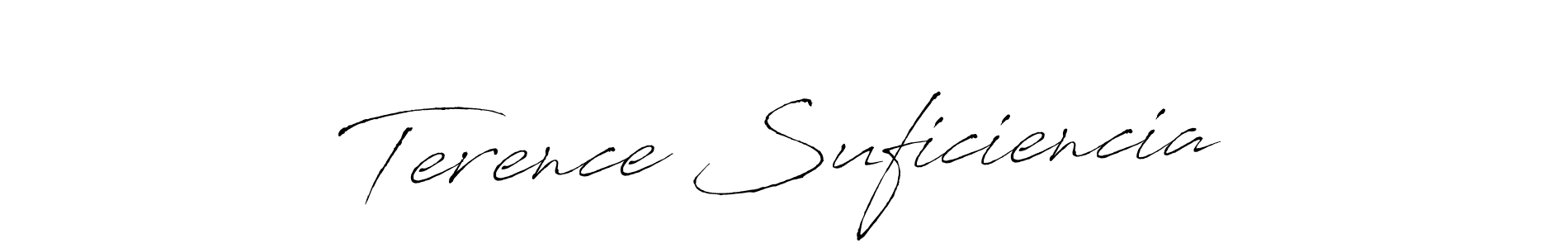 How to make Terence Suficiencia name signature. Use Antro_Vectra style for creating short signs online. This is the latest handwritten sign. Terence Suficiencia signature style 6 images and pictures png