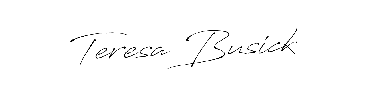 Create a beautiful signature design for name Teresa Busick. With this signature (Antro_Vectra) fonts, you can make a handwritten signature for free. Teresa Busick signature style 6 images and pictures png