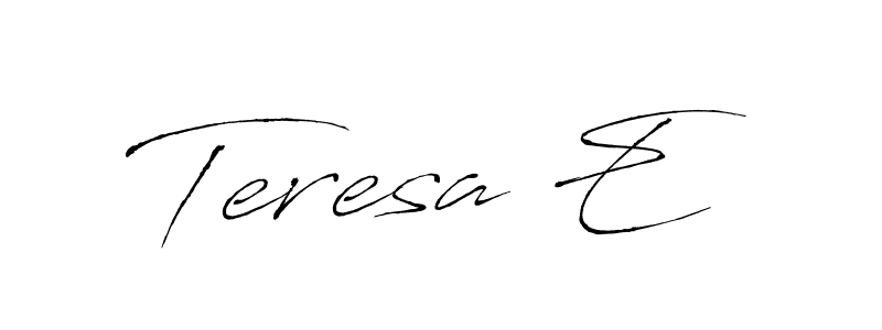 Also we have Teresa E name is the best signature style. Create professional handwritten signature collection using Antro_Vectra autograph style. Teresa E signature style 6 images and pictures png