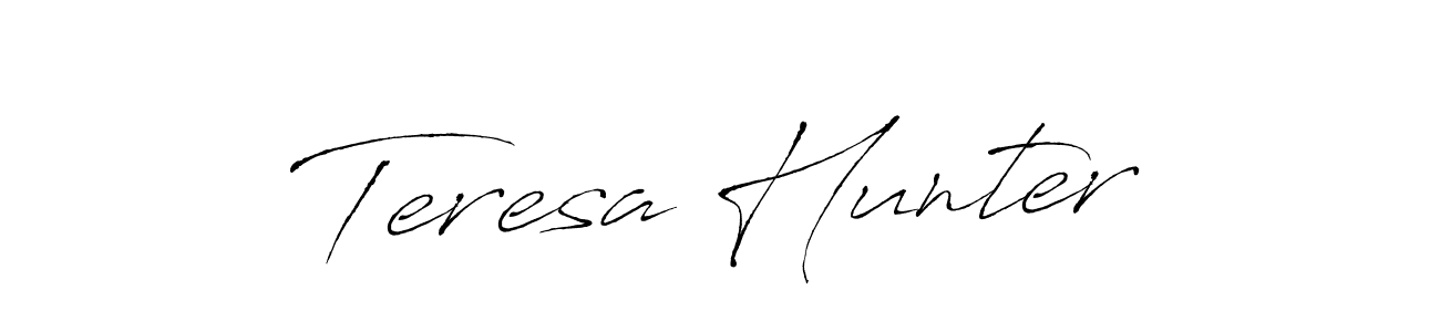 Teresa Hunter stylish signature style. Best Handwritten Sign (Antro_Vectra) for my name. Handwritten Signature Collection Ideas for my name Teresa Hunter. Teresa Hunter signature style 6 images and pictures png