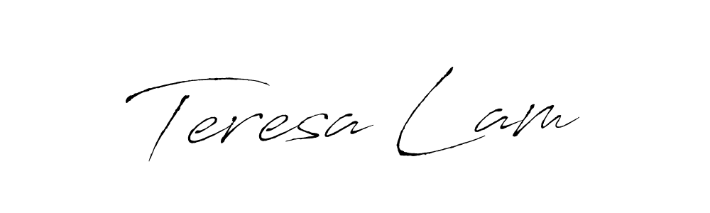 You should practise on your own different ways (Antro_Vectra) to write your name (Teresa Lam) in signature. don't let someone else do it for you. Teresa Lam signature style 6 images and pictures png