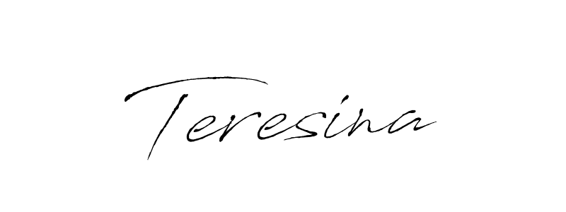 Antro_Vectra is a professional signature style that is perfect for those who want to add a touch of class to their signature. It is also a great choice for those who want to make their signature more unique. Get Teresina name to fancy signature for free. Teresina signature style 6 images and pictures png