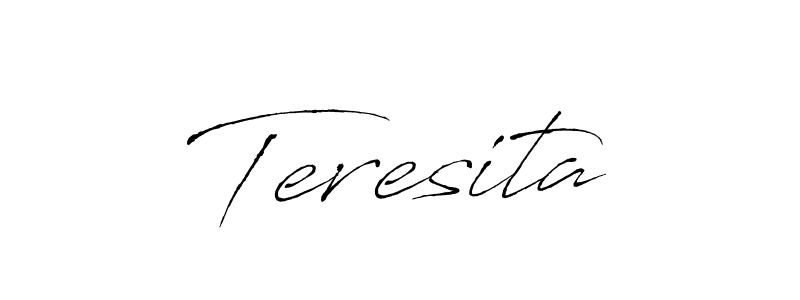 How to make Teresita signature? Antro_Vectra is a professional autograph style. Create handwritten signature for Teresita name. Teresita signature style 6 images and pictures png
